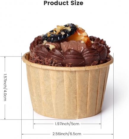 Brown cupcake liner